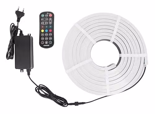 Cozze LED-lichtstrip voor buiten 5 m IP68 – 120 LED/m – 24V – App-bediening via Tuya – Voor Cozze LED-houder