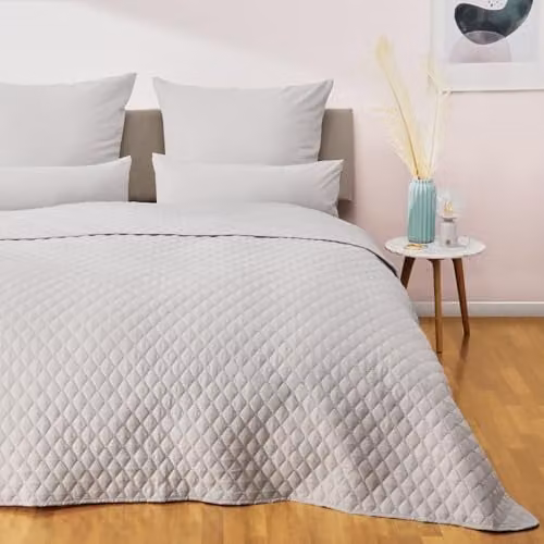 Blumtal Bedsprei Lichtgrijs 220 x 240 cm - Oek-TEX gecertificeerd