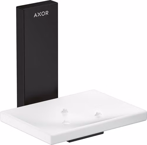 Hansgrohe AXOR Universal Rechthoekig zeepbakje met glazen schap, matzwart, 42605