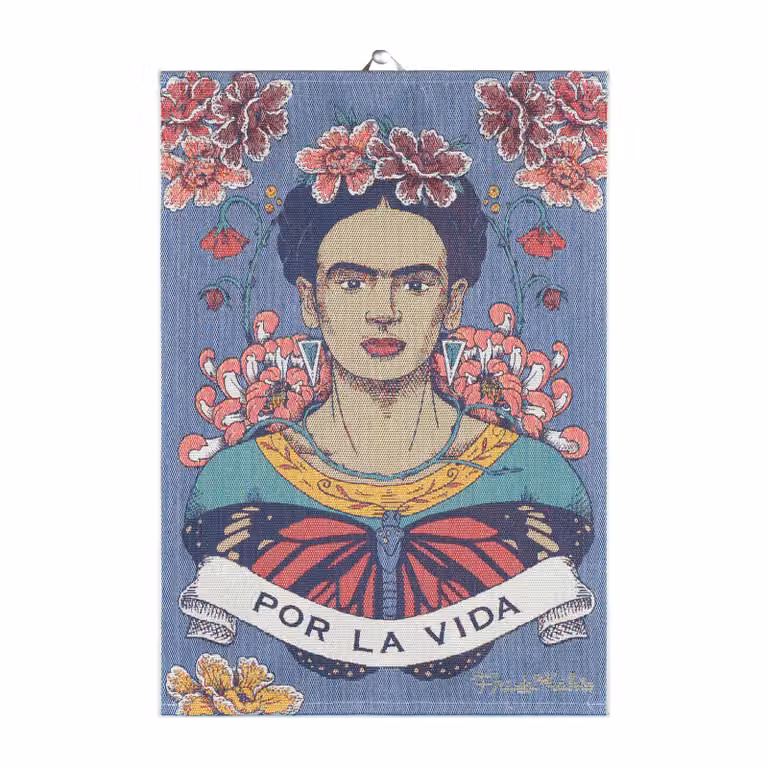 Ekelund Linneväveri Frida Kahlo keukenhanddoek Vida 35 x 50 cm