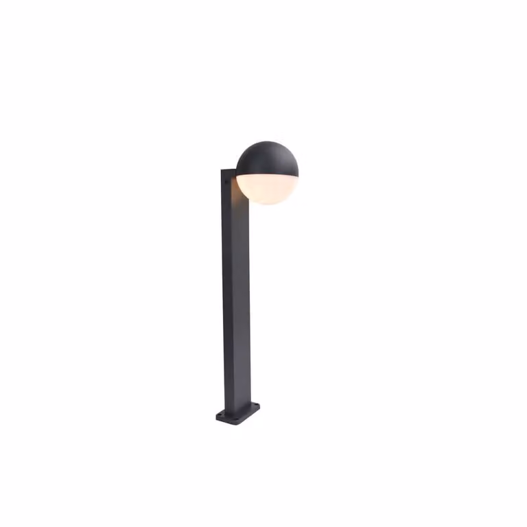 Lutec Looma ronde bol padverlichting in aluminium voor de tuin