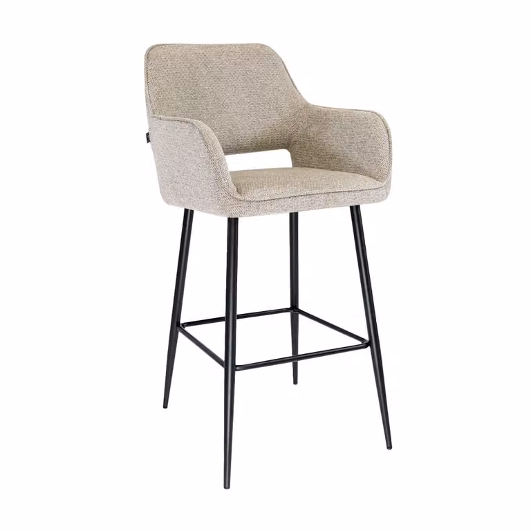 Kick barkruk Youri Taupe met armleuningen uit de Kick Collection