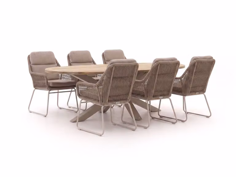 Intenso Furniture Diningset Intenso, 7-delige tuinset van teakhout voor 6 personen