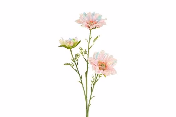Countryfield zijden Dahlia bloem iriserend roze 62 cm