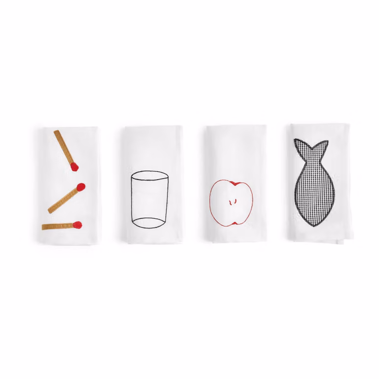 HAY Sobremesa linnen servetten 4-pack wit, 45 x 45 cm