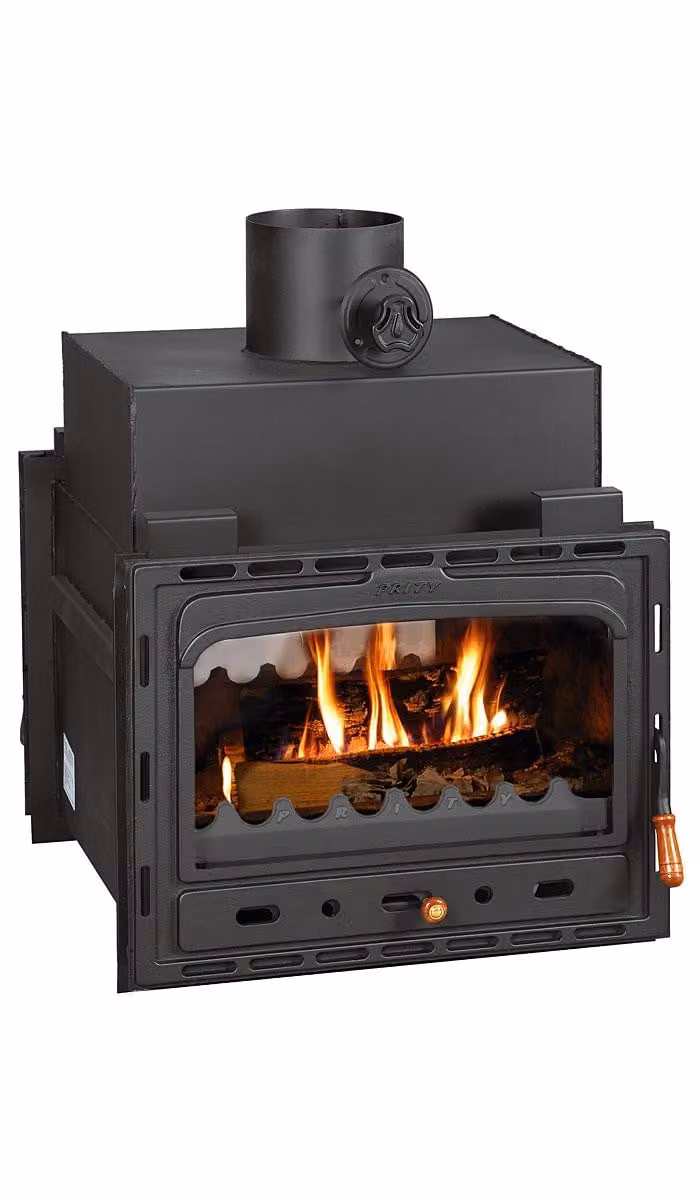 Prity Inbouwhaard Prity 2C 16 kW houtgestookte inzethaard met rookafvoer Ø 200 mm