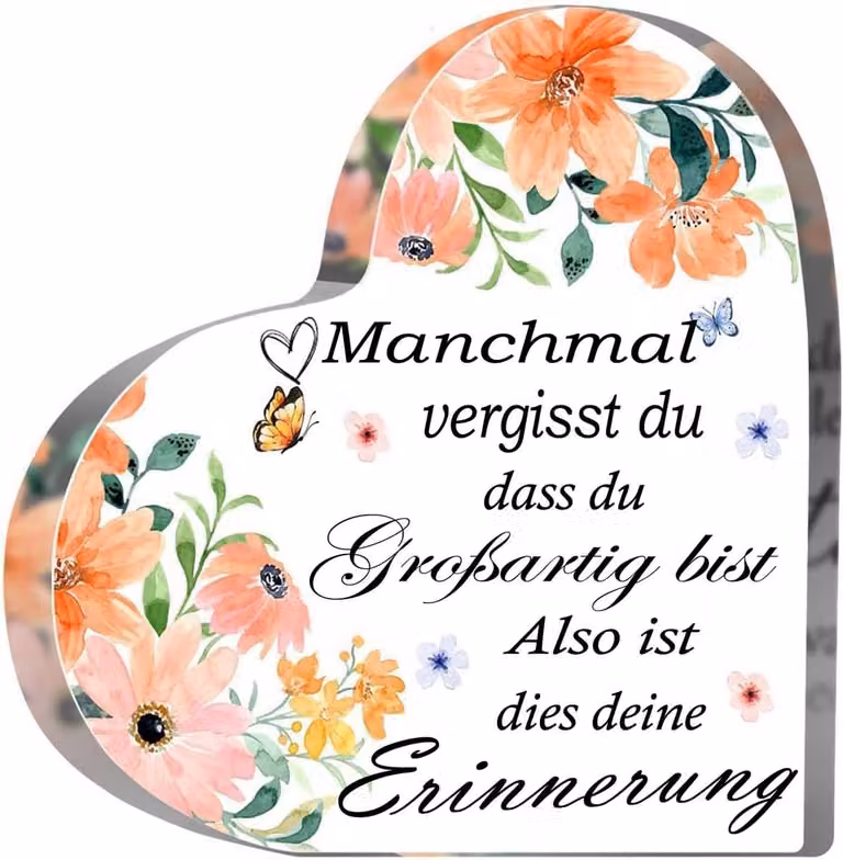 Hartvormig Acryl Decoratie Bord - Transparant - 10 x 10 cm