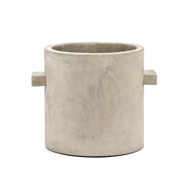 Serax Ronde bloempot voor op tafel, beton, grijs/wit, Ø 20 cm