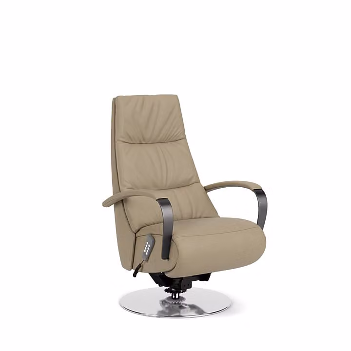 Prominent Sta-op-stoel E-100 - Grijs - Leer