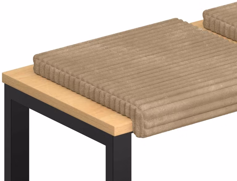vidaXL Bankkussens 2 stuks Pluche Corduroy Taupe Diepte: 35 cm