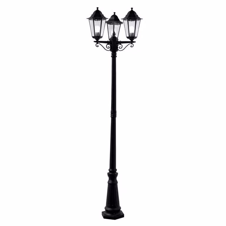 Searchlight Alex 3 kroon klassieke lantaarn zwart
