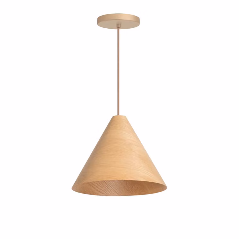 ETH Houten hanglamp Robin eiken Ø 33 cm