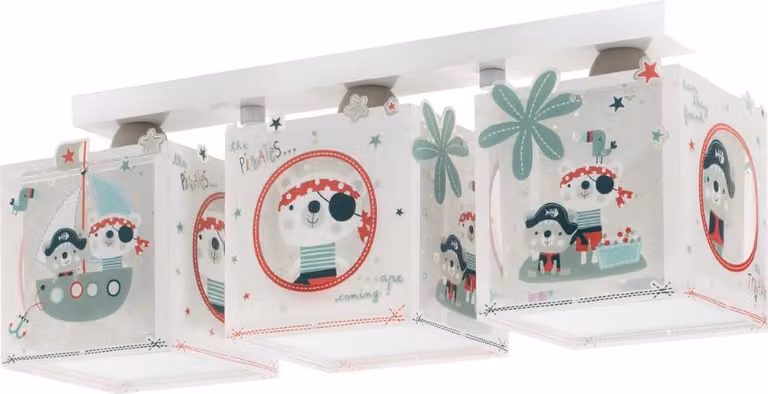 Dalber The Pirates plafondlamp voor de kinderkamer, multicolor en wit