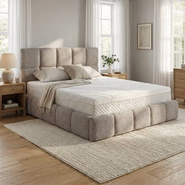 Mörgenn Bedframe Calma met Suprême Matras en Opbergruimte, Dove, 160 x 200 cm