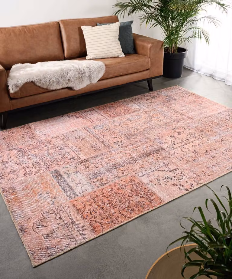 Fade Heritage Patchwork vloerkleed beige/terracotta 230 x 330 cm