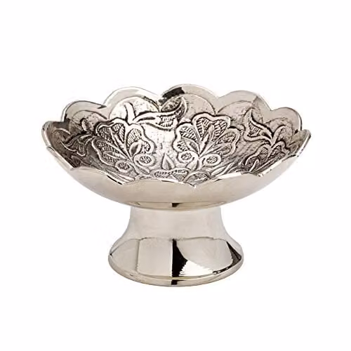NKlaus Wierookbakje Wierookbrander Zilver Deco 7544