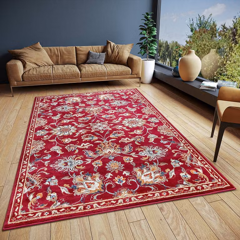 home24 Oosters vloerkleed Caracci rood, Breedte: 120 cm, Lengte: 170 cm