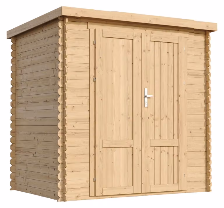 TIMBELA M311F1 Houten Tuinhuis 2,22 m² met Massief Houten Paneeldeur en Wanddikte 19 mm
