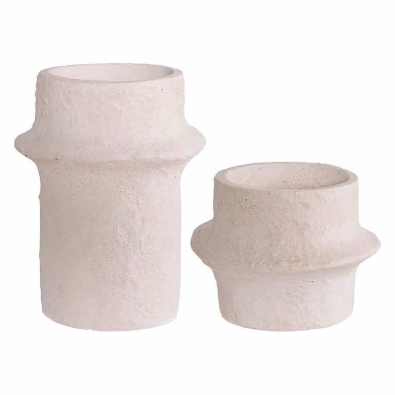 Nest of Nora set van 2 kandelaars - Wit - Cement
