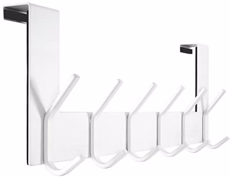 Deurhaken met 6 haken voor de slaapkamer en badkamer - Ruimtebesparende kleerhangers