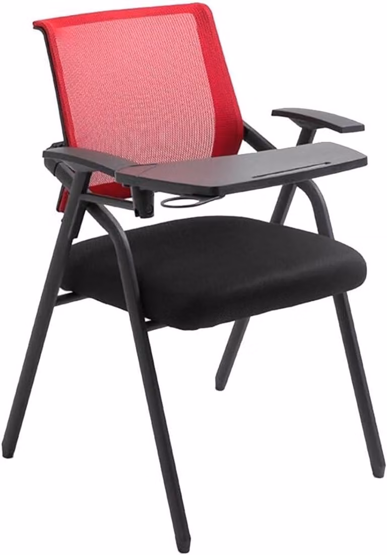 Ergonomische klapstoel zwart - Comfortabele vergaderstoel en studentenstoel - B/D/H: 50 x 54 x 87 cm