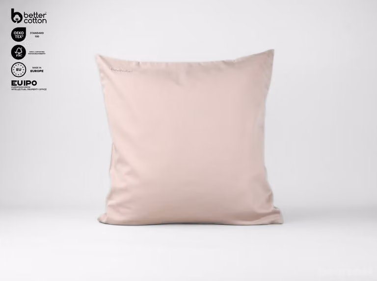 Bedrebel Kussensloop 100% katoen percale - Blush pink - 40 x 80 cm