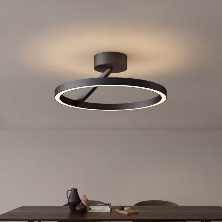 Artdelight Oregon Design Plafondlamp Up Down - Zwart - Ø 33 cm