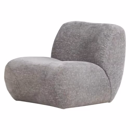 WOOOD Nomu Fauteuil Grove - Chenille - Lichtbruin - B: 74 cm, D: 76 cm, H: 92 cm