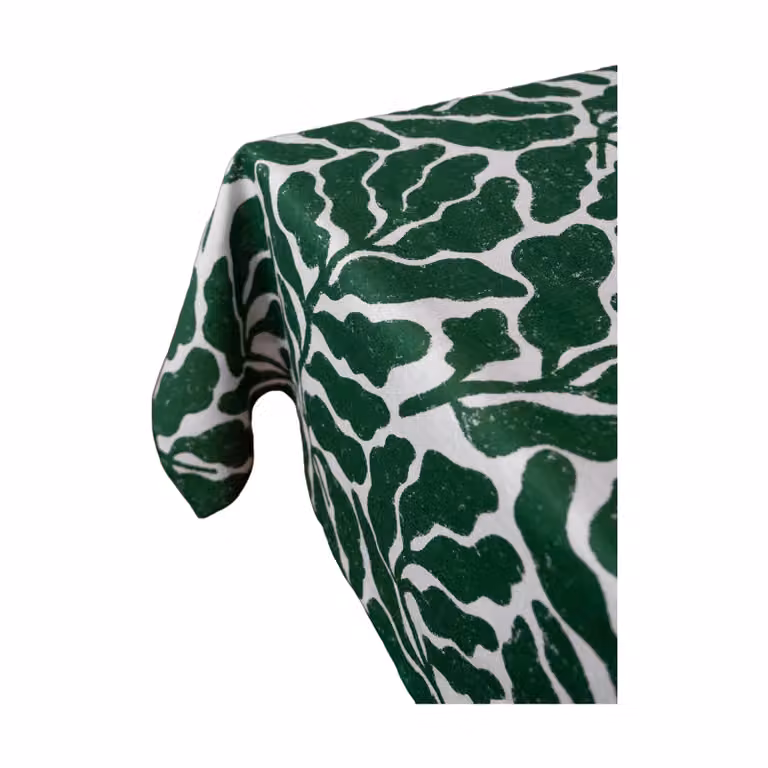Fine Little Day Leaves tafelkleed Green, B: 149 cm, L: 250 cm