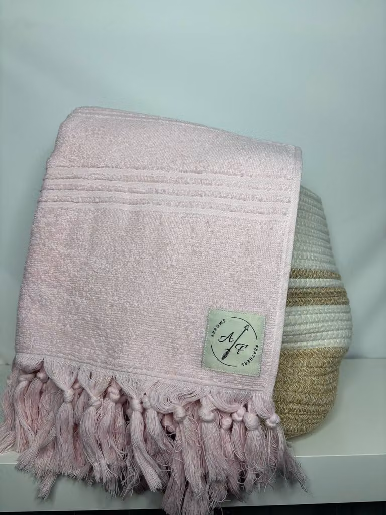Arrows & Feathers Hamam handdoek Coco Roze voor volwassenen