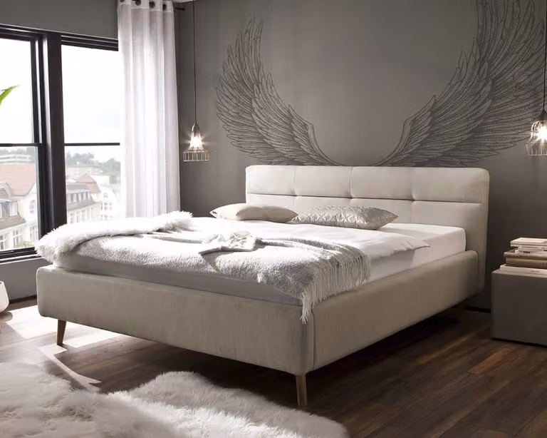 Gestoffeerd bed Sofia inclusief klapbare bedbodems van Bedroomshop