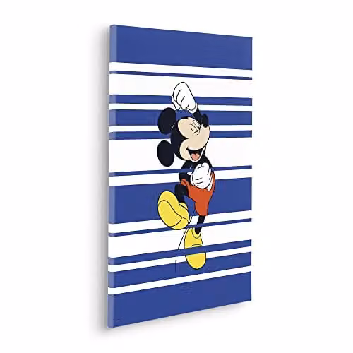 Komar Mickey Rockstar Keilrahmenbild met houten frame, multicolor, 40 x 60 cm