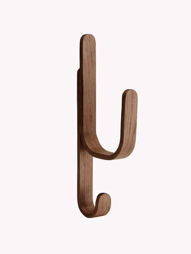 Cooee Design Woody Handgemaakte eikenhouten kapstokhaak