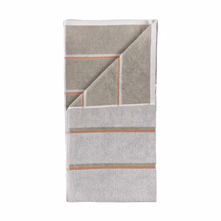 Zone Denmark Sauna handdoek Soft grey-eucalyptus-terracotta, 70 x 140 cm