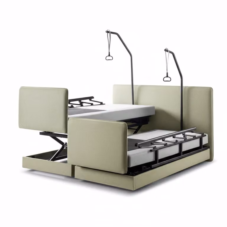 Boxspring CareLift Hoog-Laag Bed 1-persoons Elektrisch Verstelbaar Groen B/D/H: 90 x 200 cm