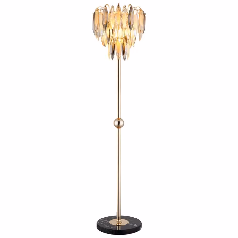 Globo Elinor Vloerlamp Goud/Messing met Glazen Bol - 64136S