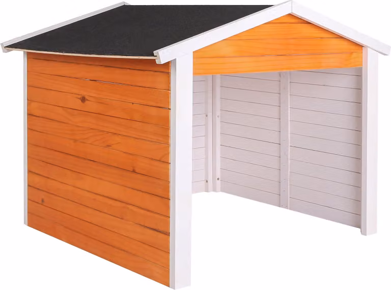 Wiltec Garage voor robotmaaier van hout - Tuinrobotmaaiergarage en oplaadstation