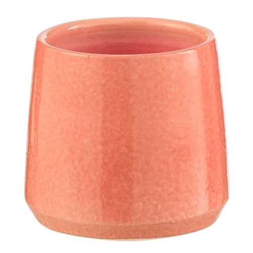 J-Line Cachepot rond keramiek roze extra klein 2 stuks Ø 14 cm