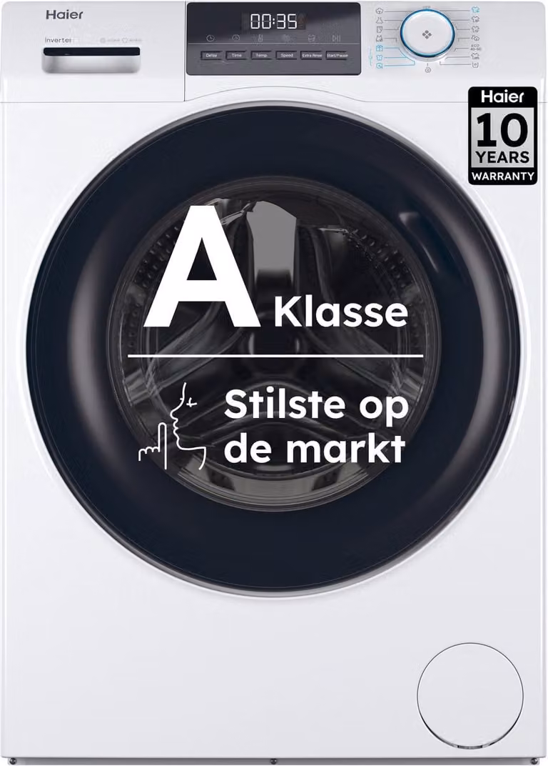 Haier HW80-BP14929A-S Wasmachine 8kg met Stoomfunctie en Antibacteriële Behandeling