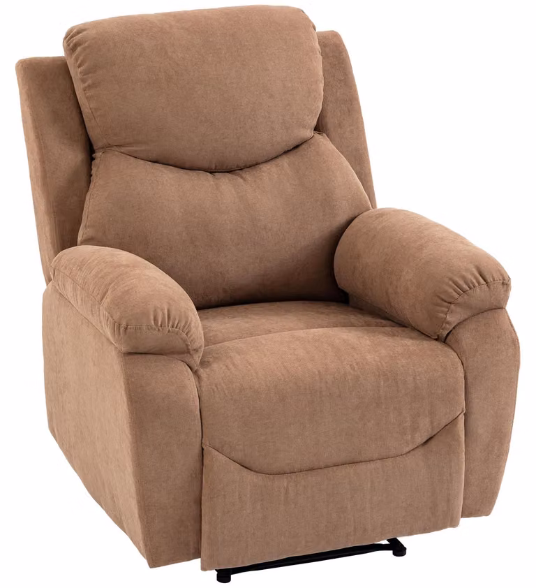 HOMCOM relaxfauteuil met ligfunctie in linnenlook