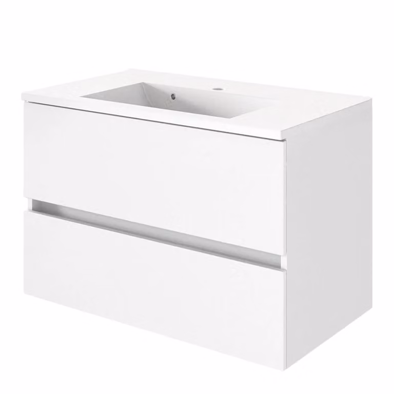home24 Wastafel Tira Wit/Mat Wit 80 cm