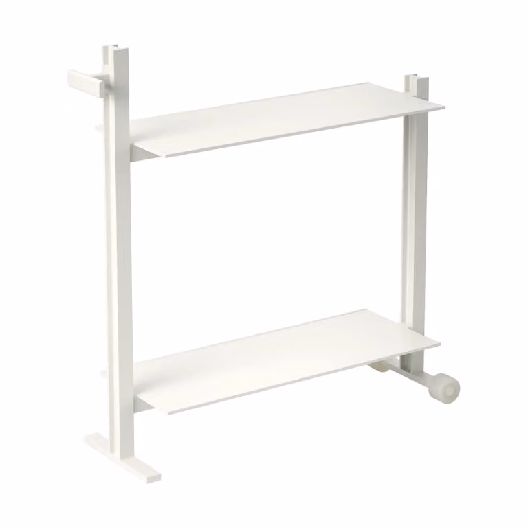Museum Serveerwagen Wit, B/D/H: 74,5 x 77,5 x 24 cm