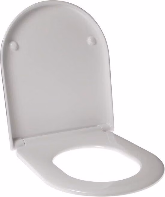 WC bril voor CIELO SMILE, omhullend Duroplast, wit, met RVS scharnieren