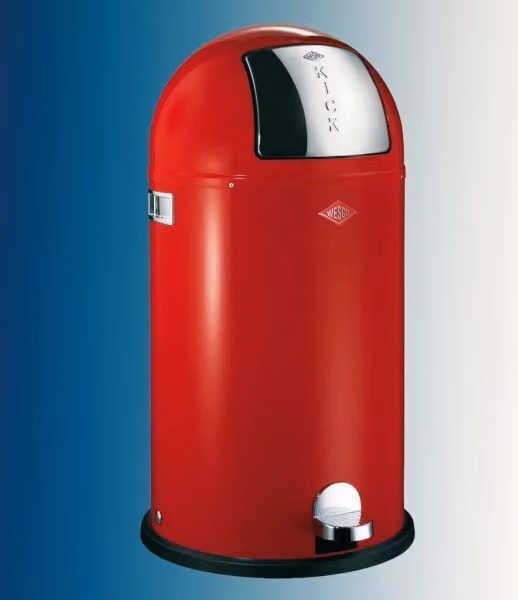 Naber Kickboy Afvalcontainer Rood