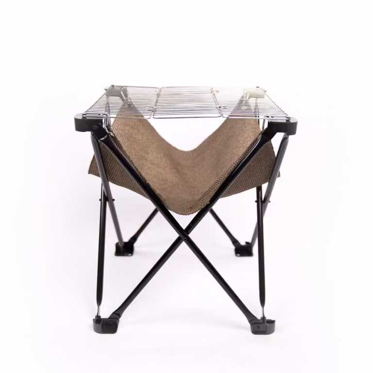 FoldingFire BBQ Grill met Fecralloy technologie en verstelbare hoogte, opvouwbaar