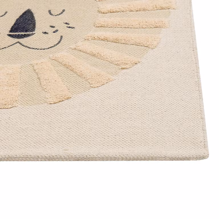 Balari Kinder vloerkleed Leeuw Beige Katoen Polyester B/D: 80 x 150 cm