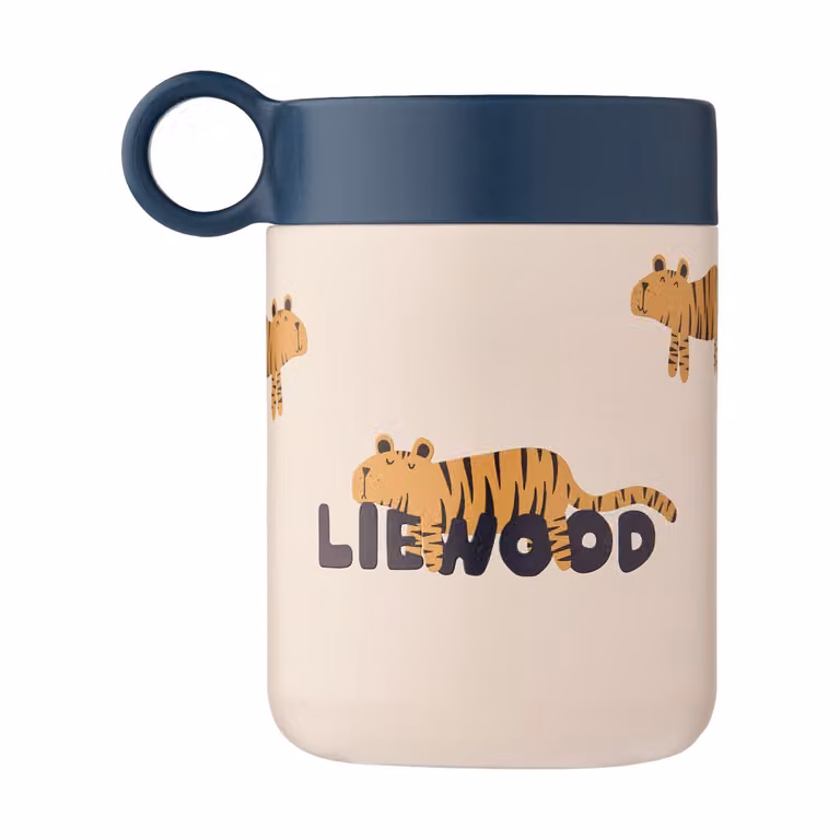Liewood Kiani bedrukte voedselthermos Tijger-zand