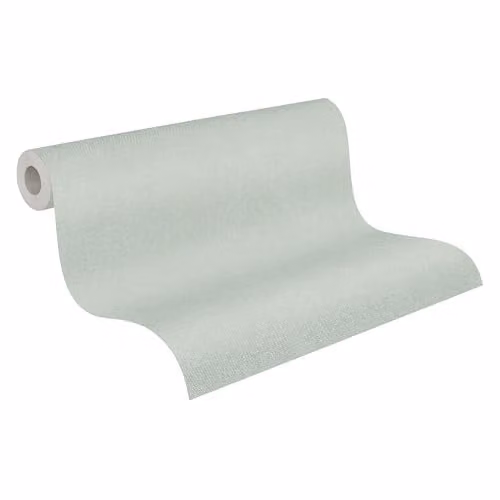 A.S. Création Vliesbehang met textielstructuur, Groen, Effen, Breedte: 53 cm, Lengte: 1005 cm