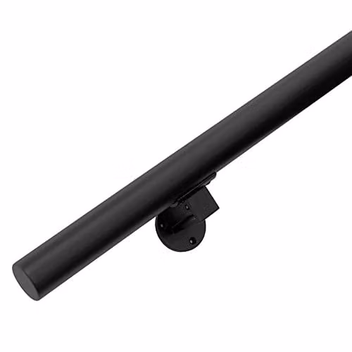 Vivol Trapleuning Zwart 80 cm Modern met 2 Beugels