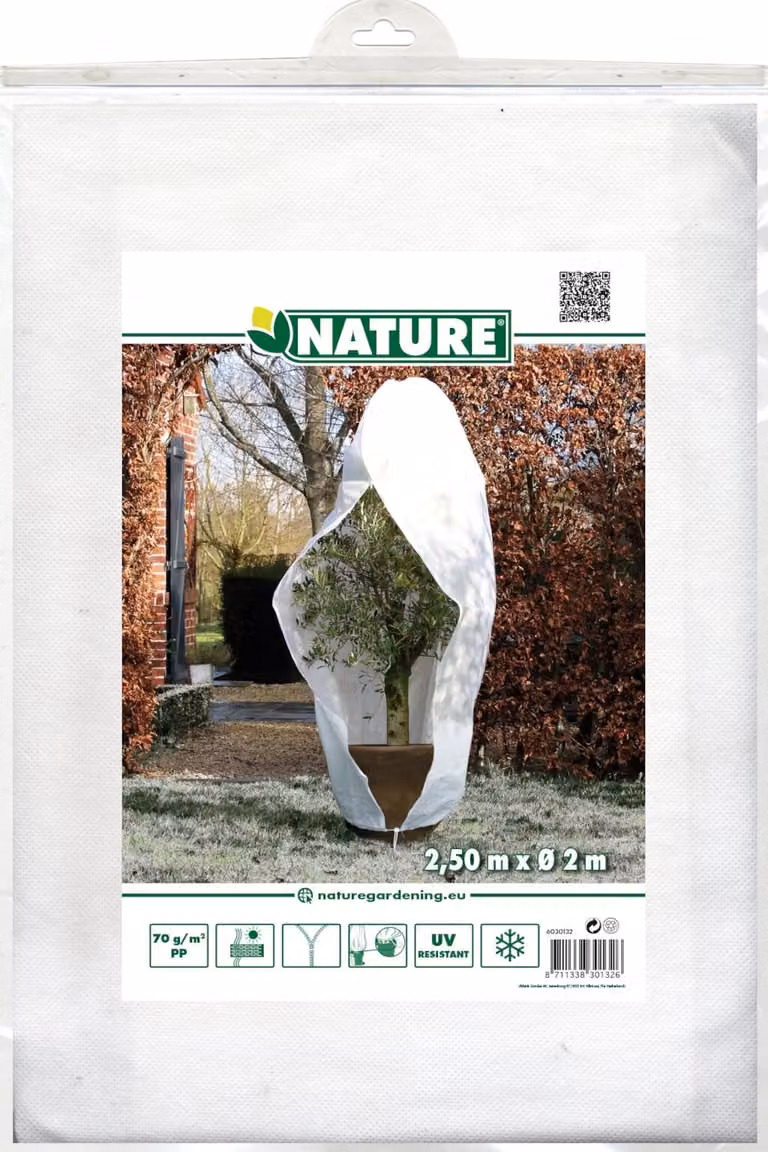 Nature winterafdekhoes met rits wit H: 250 cm, B: 200 cm